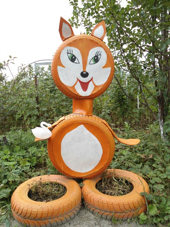 Волк из покрышек своими руками фото Волк из покрышек своими руками фото