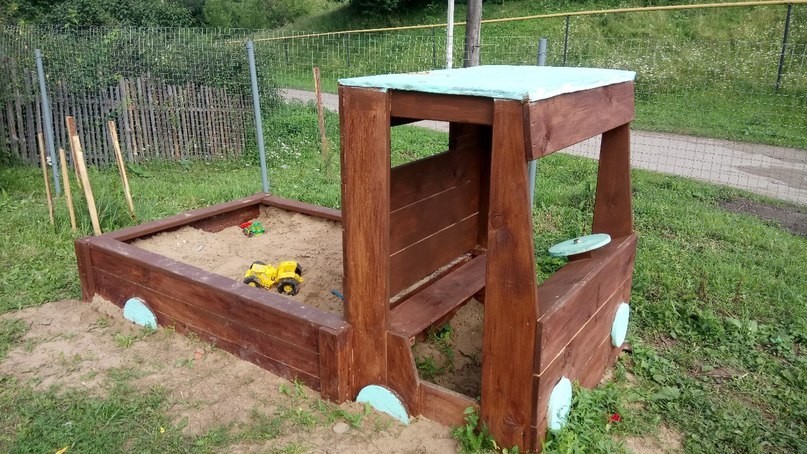 Песочница своими руками из дерева на даче Песочница своими руками из дерева на даче